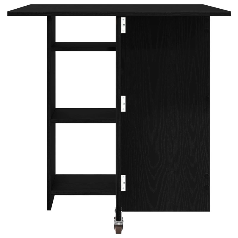 Extendable Dining Table, Black Oak
