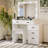 White Color Adjustable Dressing Table