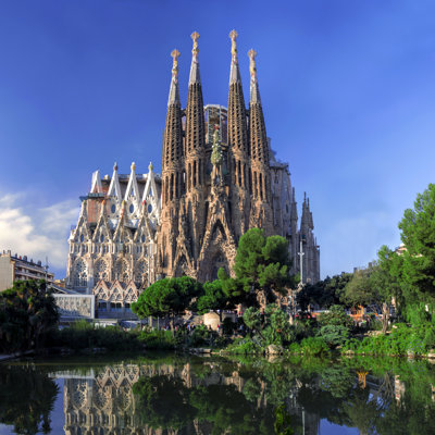 Barcelona, Spain - October 8: The Sagrada Familia Cathedral 1 Piece Wrapped Canvas Wall Art