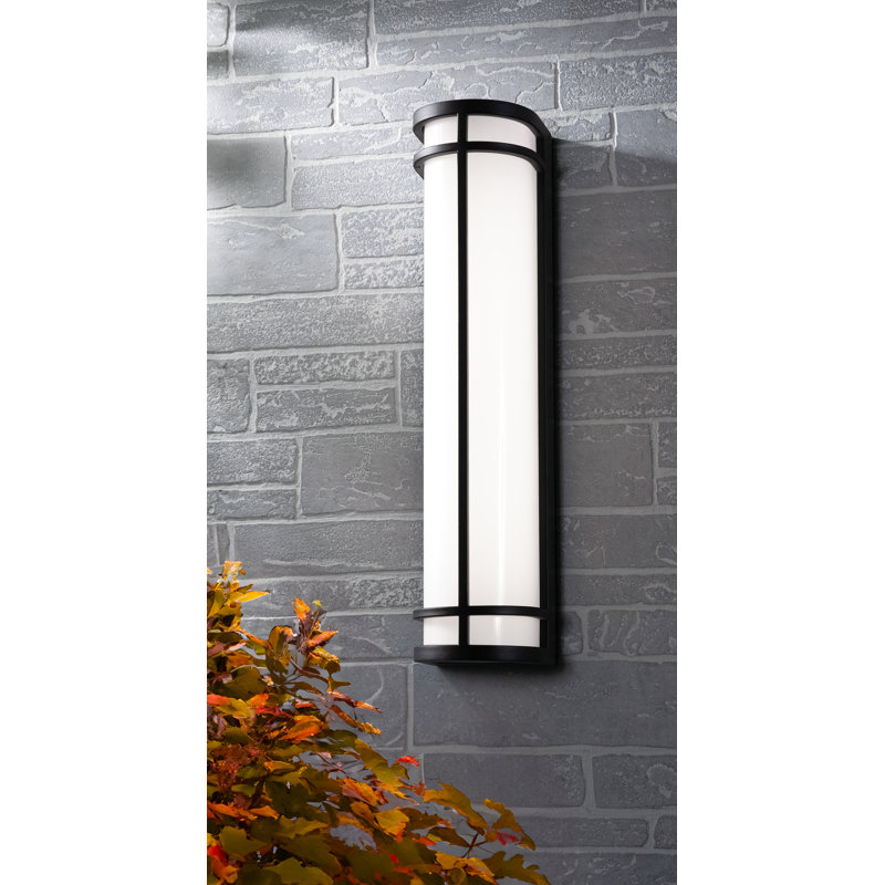 Applique murale d'extérieur à DEL Hyler, Noir, noir, noir, noir, H 24 po x l 6 po x P 5,50 po