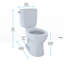 Entrada 1.28 GPF (Water Efficient) Round Two- Piece Toilet (Seat Included)
