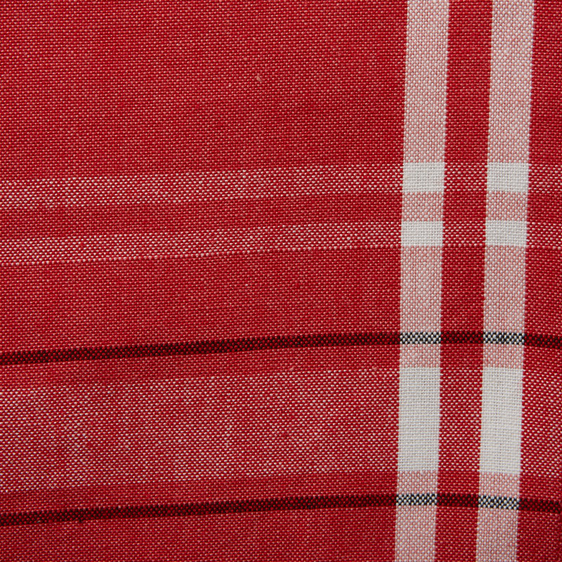 Shelton Striped 100% Cotton Table Runner, Tango Red, 14" W x 108" L