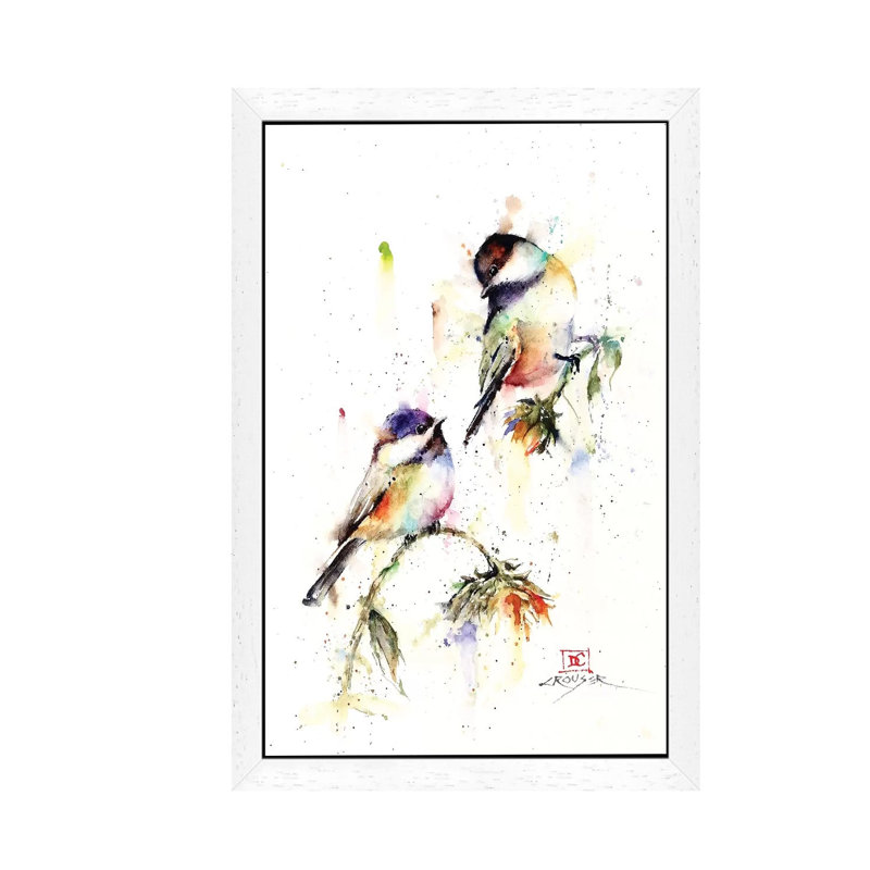 Dropping In by Dean Crouser - Floater Frame Painting on Canvas, White