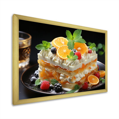 " Orange White Melon Cake Mmmmmmm "