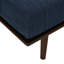 Chaise longue de style Mid-Century en bleu marine avec un revêtement en tissu et un dossier amovible