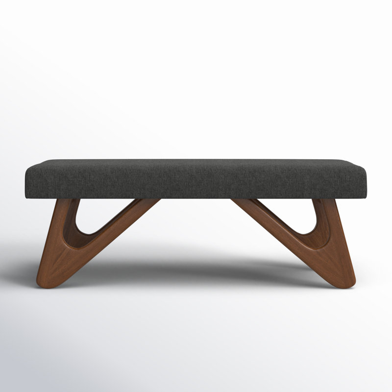 Banc rembourré Valladares, Gris foncé