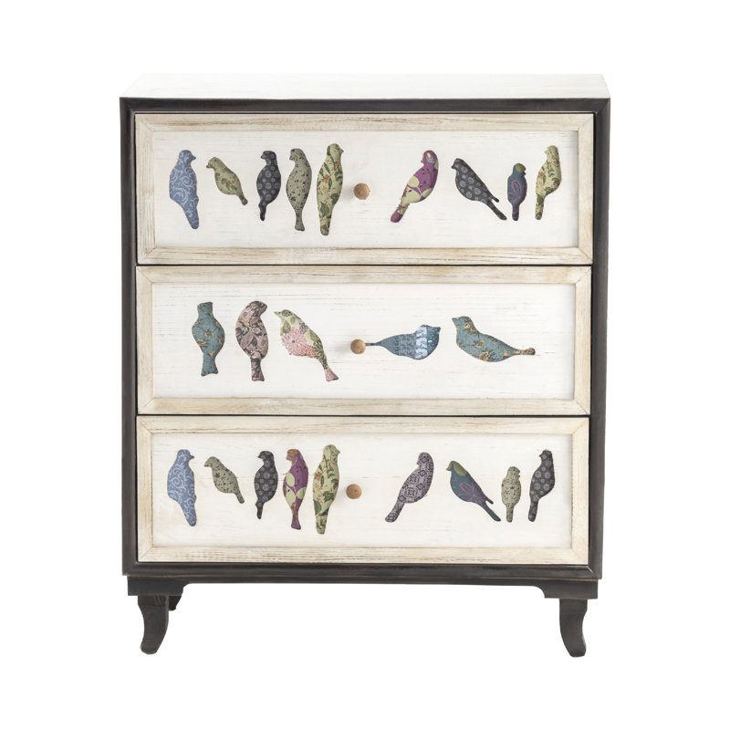 Commode décorative 3 tiroirs Tuscumbia Birds on a Wire