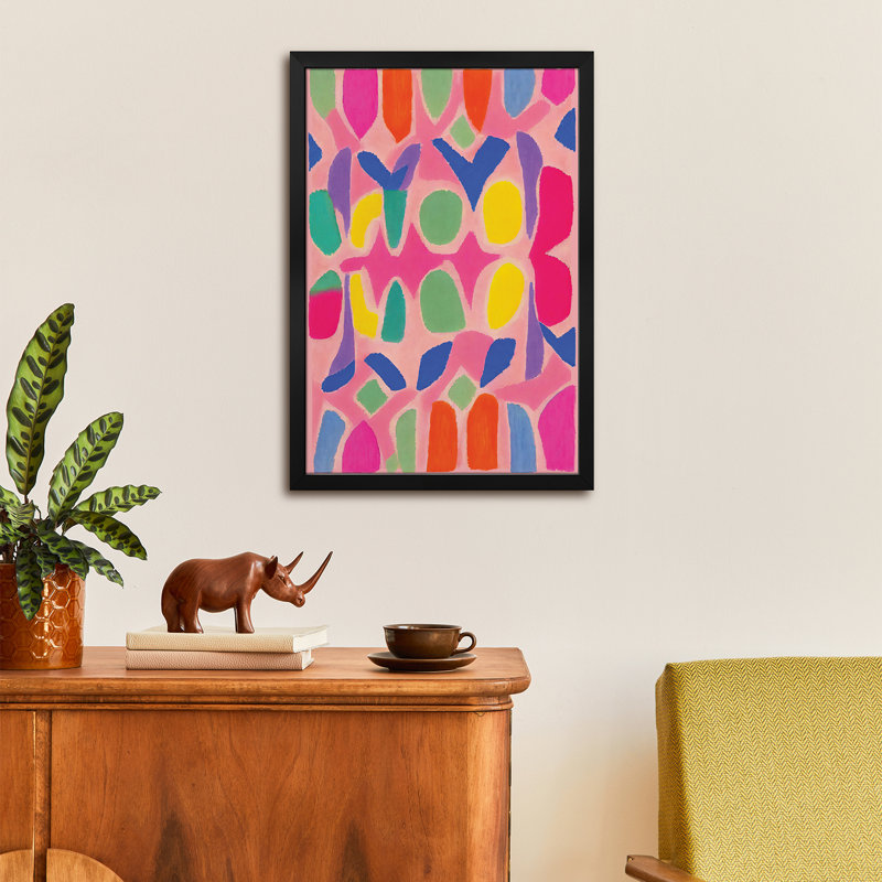 Motif pastel néon - reproduction d'art murale - affiche de galerie, H 24 po x l 16 po