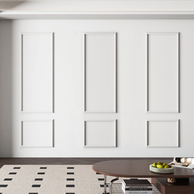 Art3d Pre-Cut Wainscoting  Accent Wall Panel Frame Kit,Ready to Assemble Wall Moulding Kit for Interior Wall Décor,3 Top 3 Bottom Frames