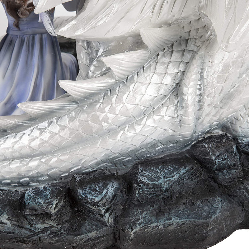 Table de bout en verre, Dragon blanc