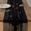 Chemin de table en mousseline noire (lot de 3) pour l'Halloween, 3 mètres, idéal pour la décoration.