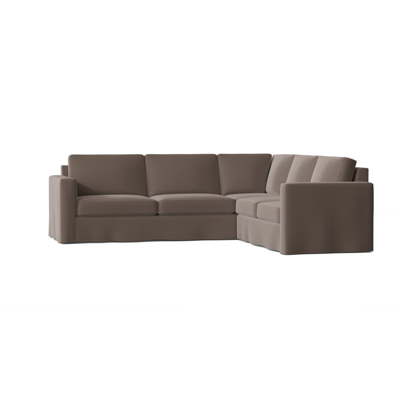 Canapé modulaire de coin large 108 po Bewley, Accoudoir à droite (vu de face), Dauphin Marlow, Naturel