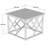 Modern Multipurpose Coffee Table, Walnut & Black, 21.1 x 16.5 x 21.1 inches | 100% Melamine Coated Particle Board, Metal Frame, Thickness: 0.7 inches | Additional Storage, Industrial Geometric Design, Stylish & Functional-441792188