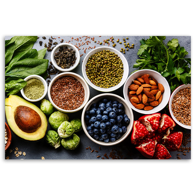 Fresh Vegetables And Fruits - No Frame Print on Canvas