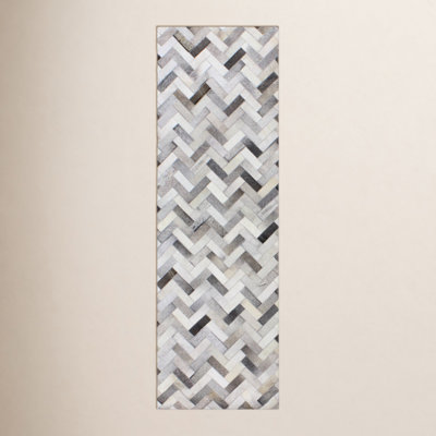 Marsha Handmade Cowhide Ash Rug