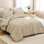 Lit dans un sac Andency beige très grand - Ensemble d'édredon 7 pièces pour très grand lit-124621818-124621826