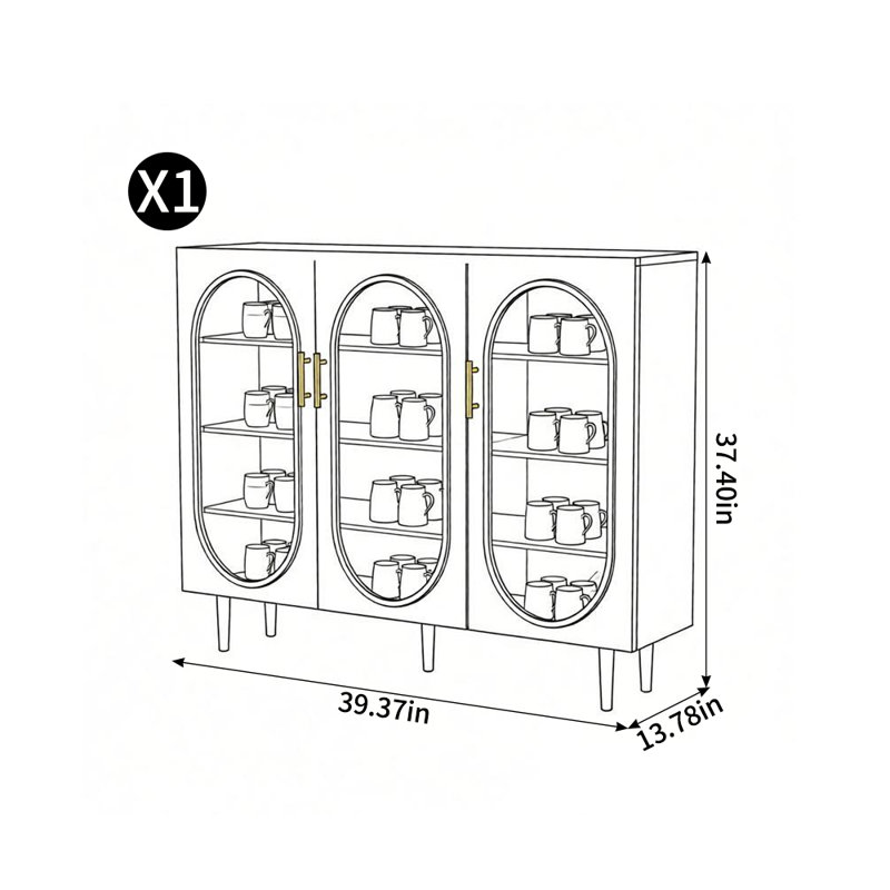 Exquisite shoe cabinet in French style, 37.4" H x 39.37" W x 13.78" D