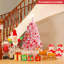 Arbre de Noël rose en pin et cachemire-1128094686