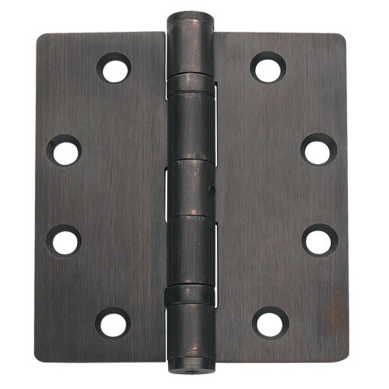 4.5 in. x 4 in. Full Mortise 5/32 in. Radius Ball Bearing Hinge with Non-Removable Pin, Satin