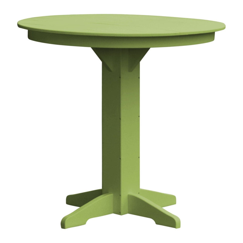  Table de bar ronde en poly composite, 44 po, lime tropicale, 44 in., Lime tropicale