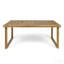 Table de salle à manger d'extérieur en bois d'acacia de 69 po, finition sablée naturelle-528513247-528513184