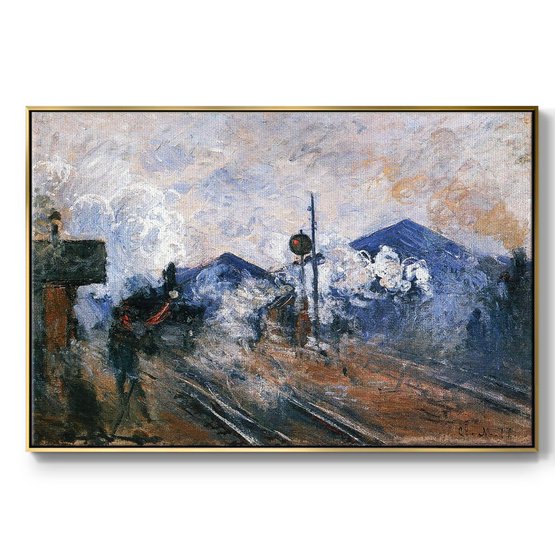 Saint, H 25 po x l 37 po x P 2 po, Toile avec cadre doré
