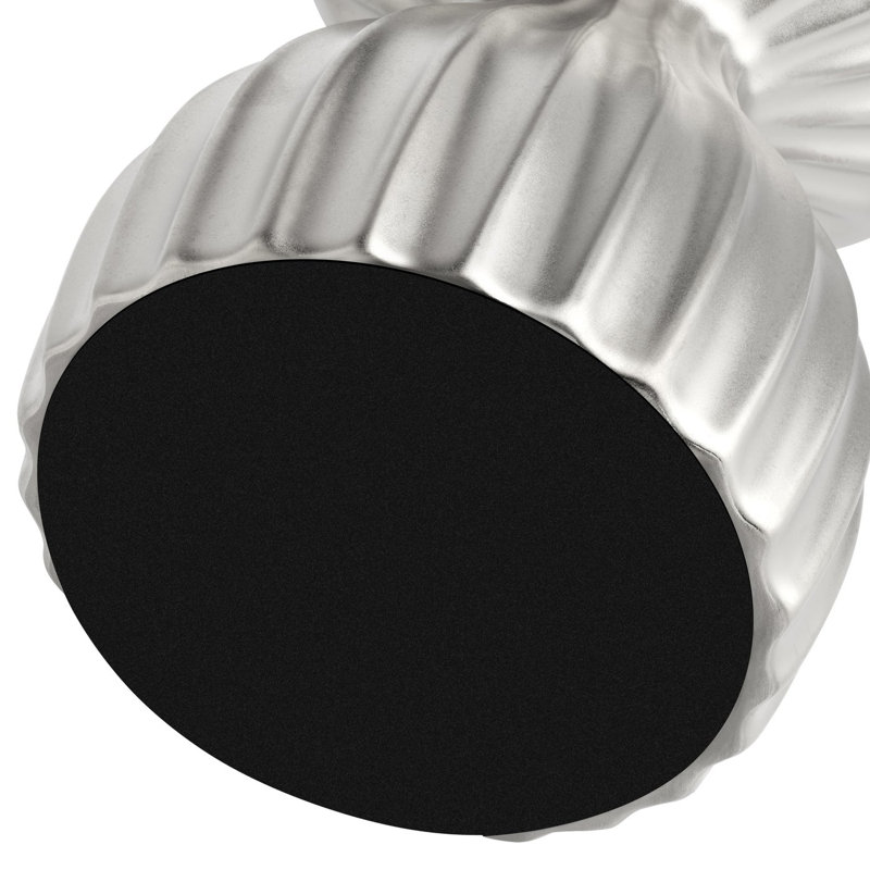 Porte-bougie en céramique 5 po Aurelia, Argent