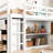 Twin Loft Bed With Storage Case, Drawers, And Pulling-Out Desk - White Rubber Wood Multiple Areas Pulling-1757357726