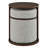 Round End Table with Pull-Out Upholstered Stool and Storage