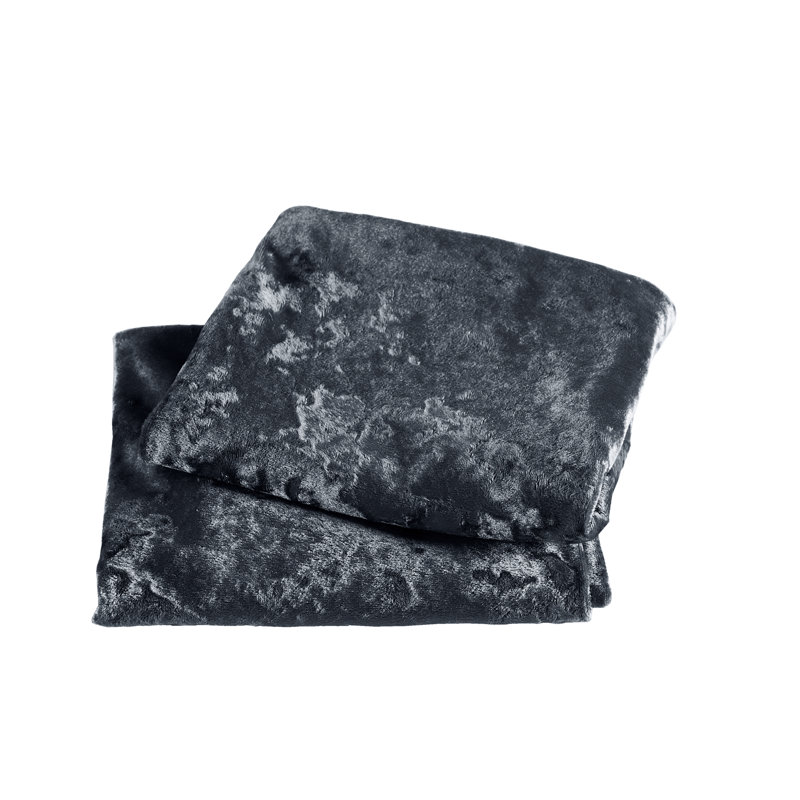 Floral Rectangular Lumbar Cushion Cover, Gun Metal