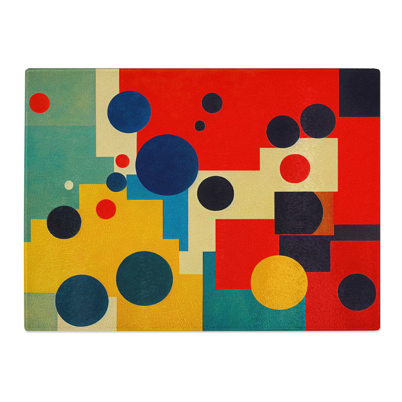 The Astonishing Modern Abstract Art  Glass Chopping Board