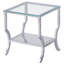 Ensemble de 3 tables basses chromées