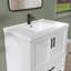 Meuble-lavabo de salle de bain moderne autoportant en bois massif 36 po avec comptoir simple encastré-1249957813
