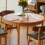 Burlywood Round Solid Dining Table For Dining Room/Kitchen-1563897347