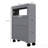 Homcom 6.25" X 20.5" X 28.25" Wood Rolling Narrow Bathroom Side Storage Cabinet - Gray-47008090