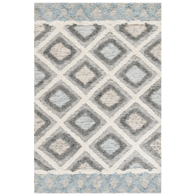 Tapis en laine touffeté à la main Kenya, Rectangulaire 3 pi x 5 pi