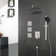 Shower Systems With 11.8"Rain Shower And High Pressure Handheld, 3 Body Jet Faucet, Rough In-Valve