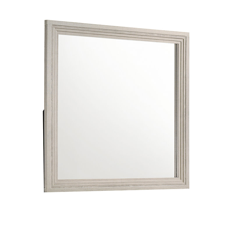 Miroir rectangulaire pour commode Liora, Rustique naturel