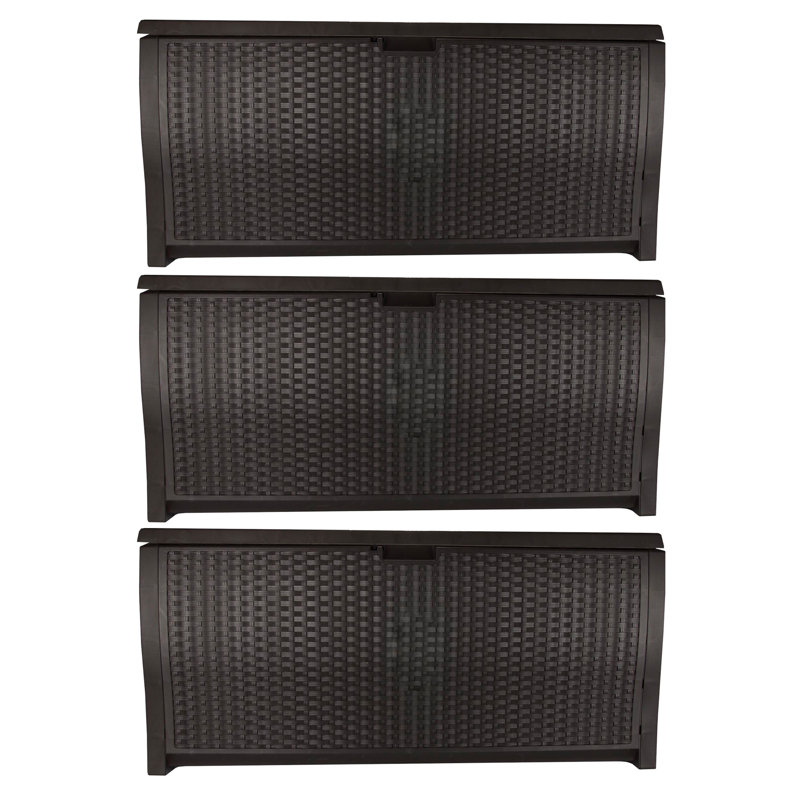 Suncast 25.5'' W 99 Gallons Water Resistant Resin Deck Box in Brown
