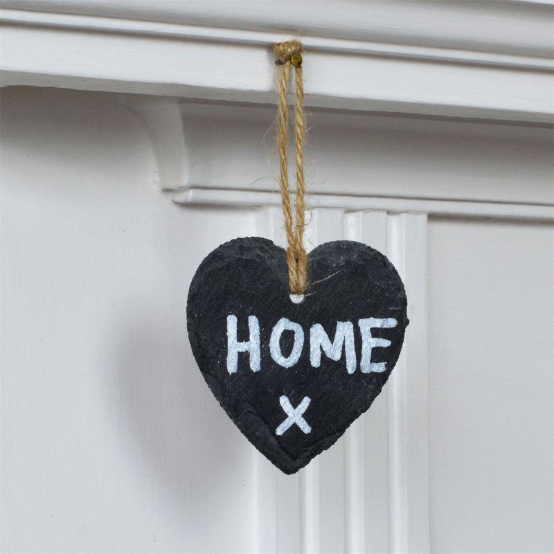 Nicola Spring - Natural Slate Heart Hanging Tag - 7 x 5.5cm