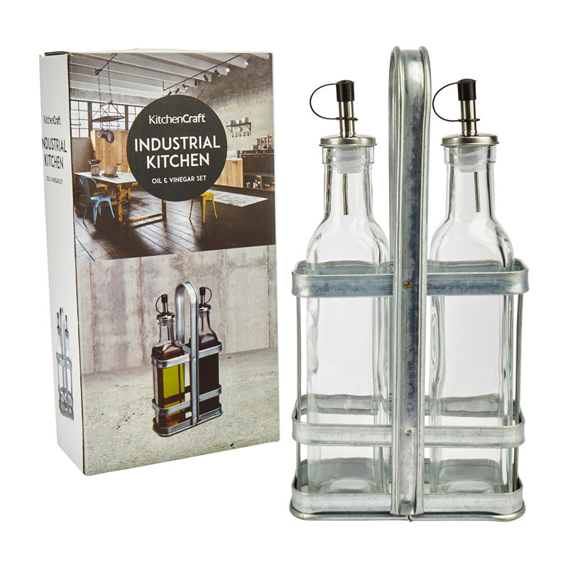 Industrial Kitchen Oil & Vinegar Cruet Set