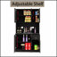 Armoire de rangement pour garde-manger 71 "avec comptoir de four à micro-ondes 71 po, armoire de rangement autoportante avec tablettes réglables, 6 portes et 1 tiroir - noir-1804188575