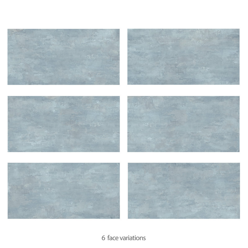 Pictura 23-1/2 In. X 47 In. Porcelain Floor And Wall Tile, Blue