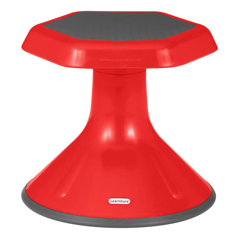 Tabouret d'apprentissage en plastique sans dossier, Rouge, 18 po