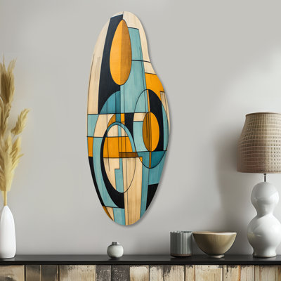 Cvetil - Art mural moderne en métal incurvé de forme moderne Mid-Century