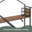 Structure de lit en métal avec bureau-874879752-874879753