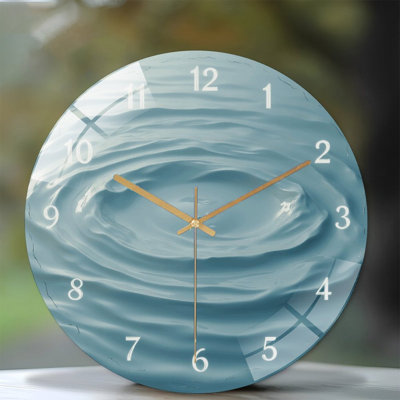 Horloge murale moderne en verre 12 po