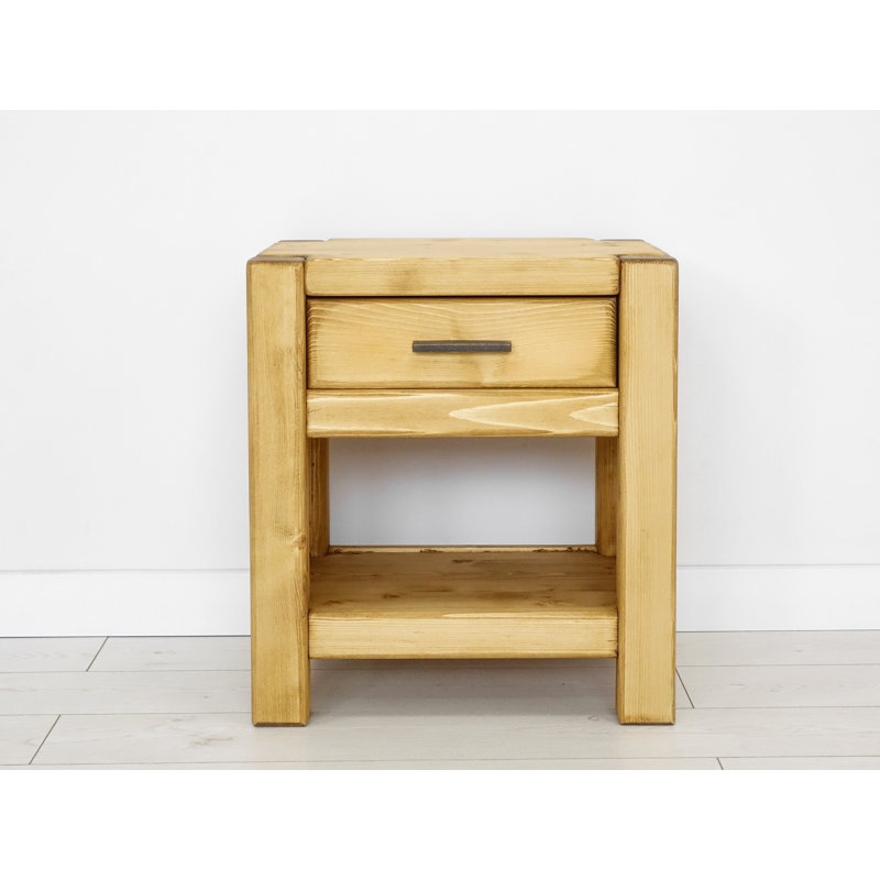 Mccourt 45cm W Solid Wood Bedside Table