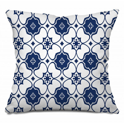  Coussin décoratif réversible en mélange de coton Floral