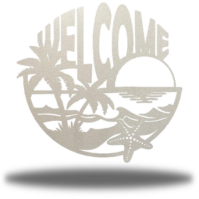 Depok Steel Nautical & Beach Wall Decor, Silver, 18" H x 18" W x 0.01" D